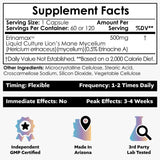 Nootropics Depot Erinamax Lionmane culture-liquide, culture liquide garantissant des actifs clés.