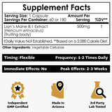 Nootropics Depot, extrait double 8:1 crinière de lion, format pratique.