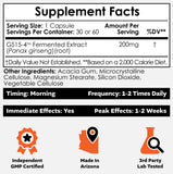 Nootropics Depot GS15-4 Panax Ginseng, capsules: amélioration possible de la concentration.