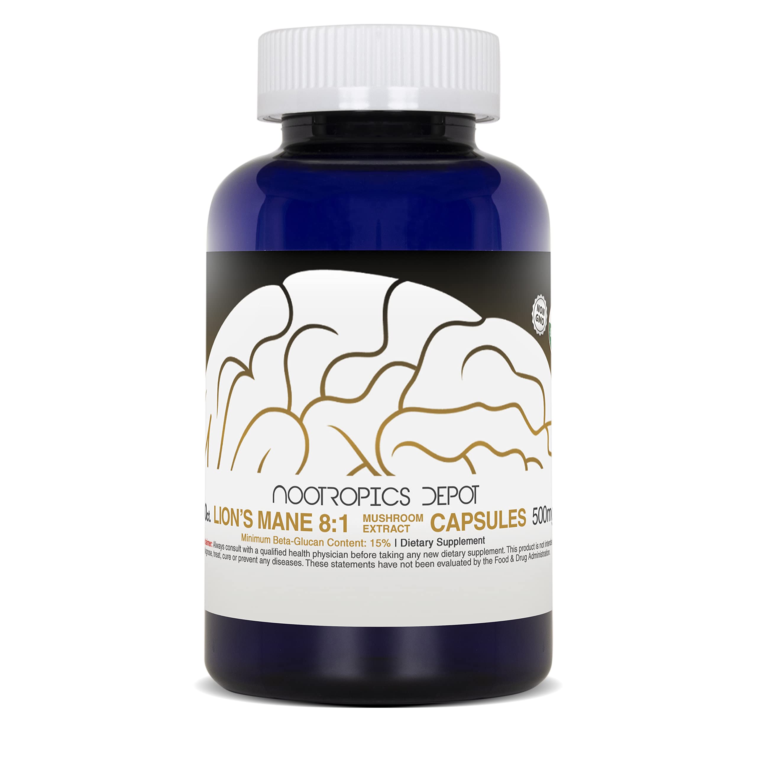 Utilisation quotidienne Lions Mane : gélules Nootropics Depot pour un apport régulier.