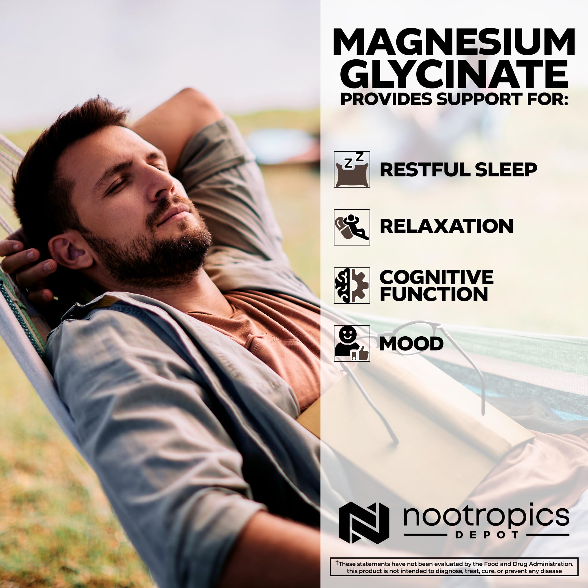 Nootropics Depot Magnésium Glycinate – dosage facile pour routine.