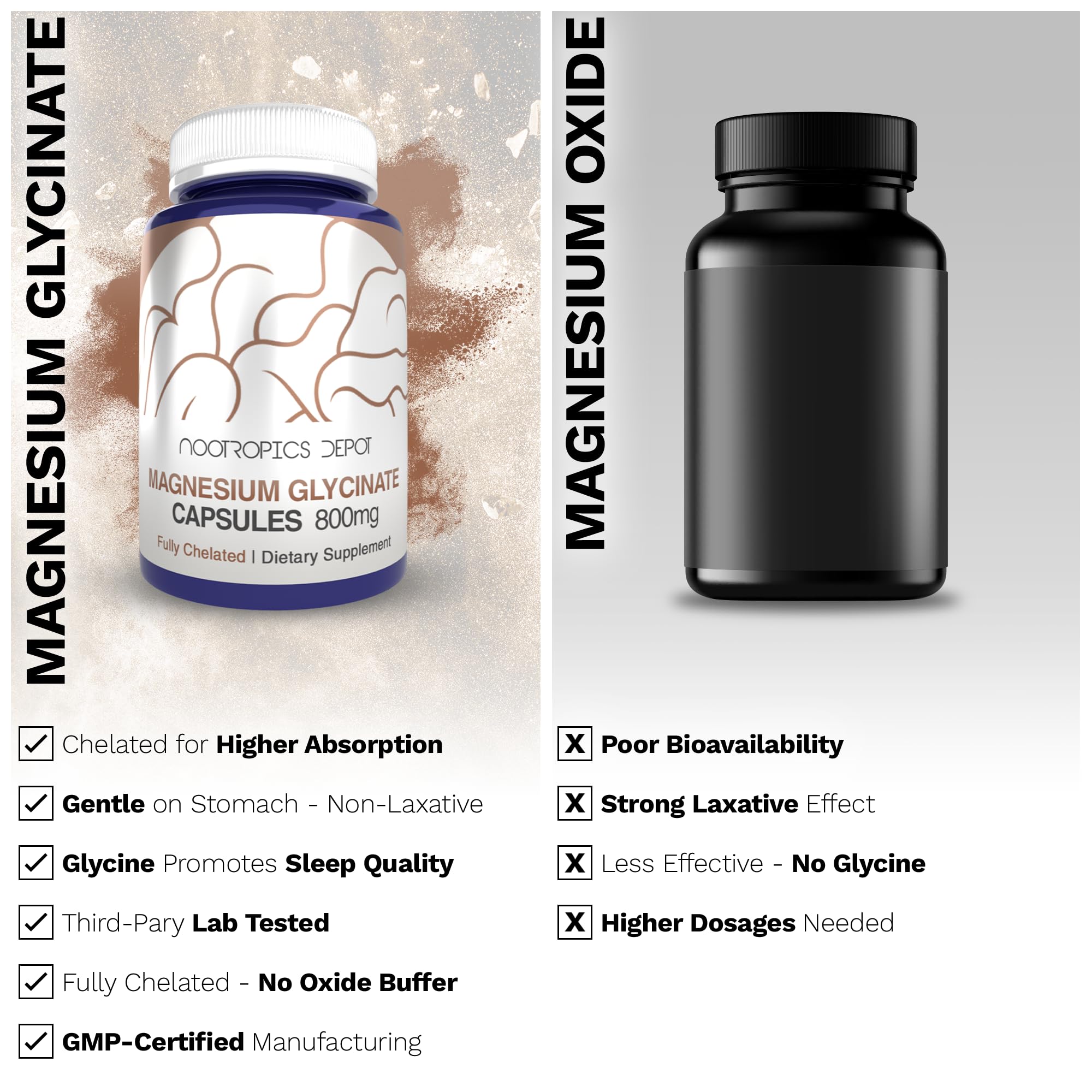 Nootropics Depot Magnésium Glycinate – utilisation quotidienne et simplicité.