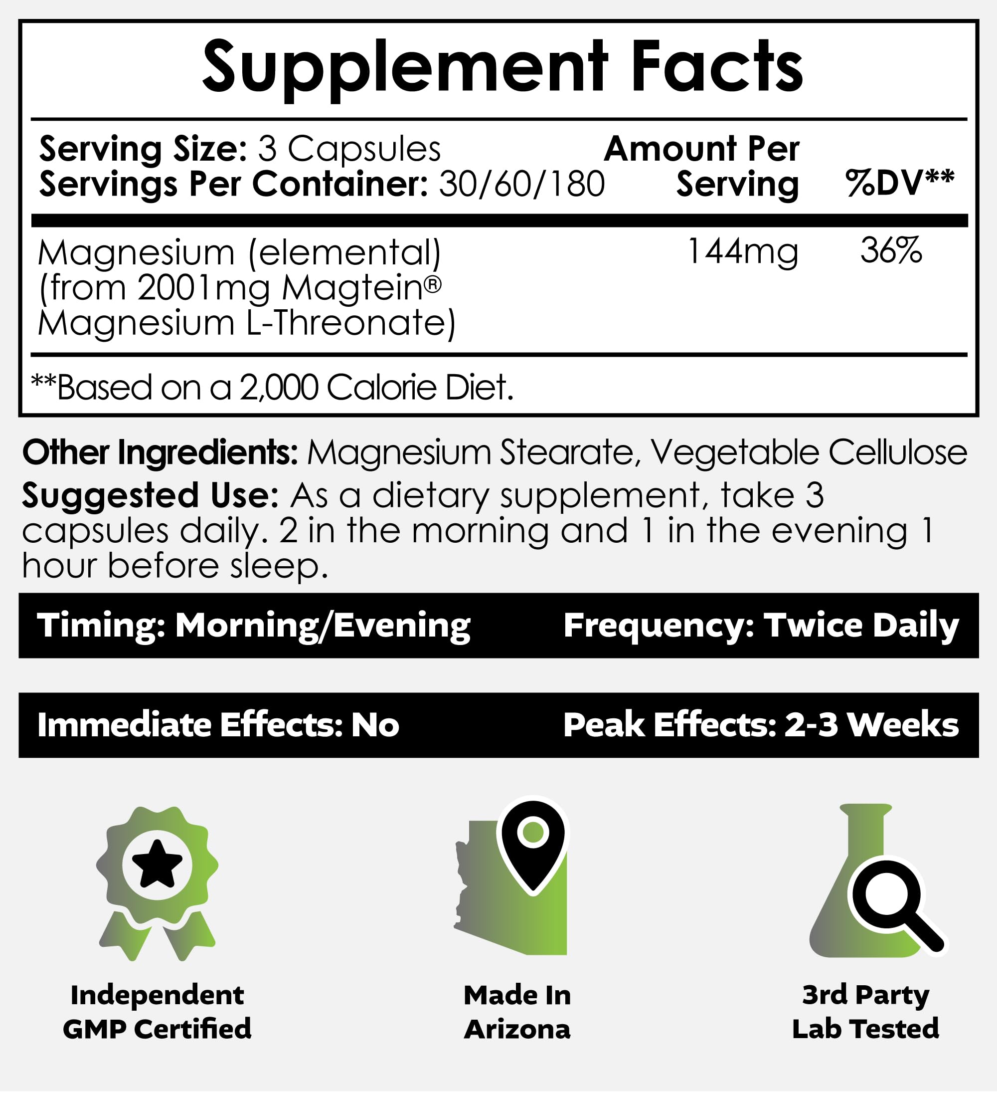 Nootropics Depot Magtein gélules dans la main: concentration et clarté mentale possibles.
