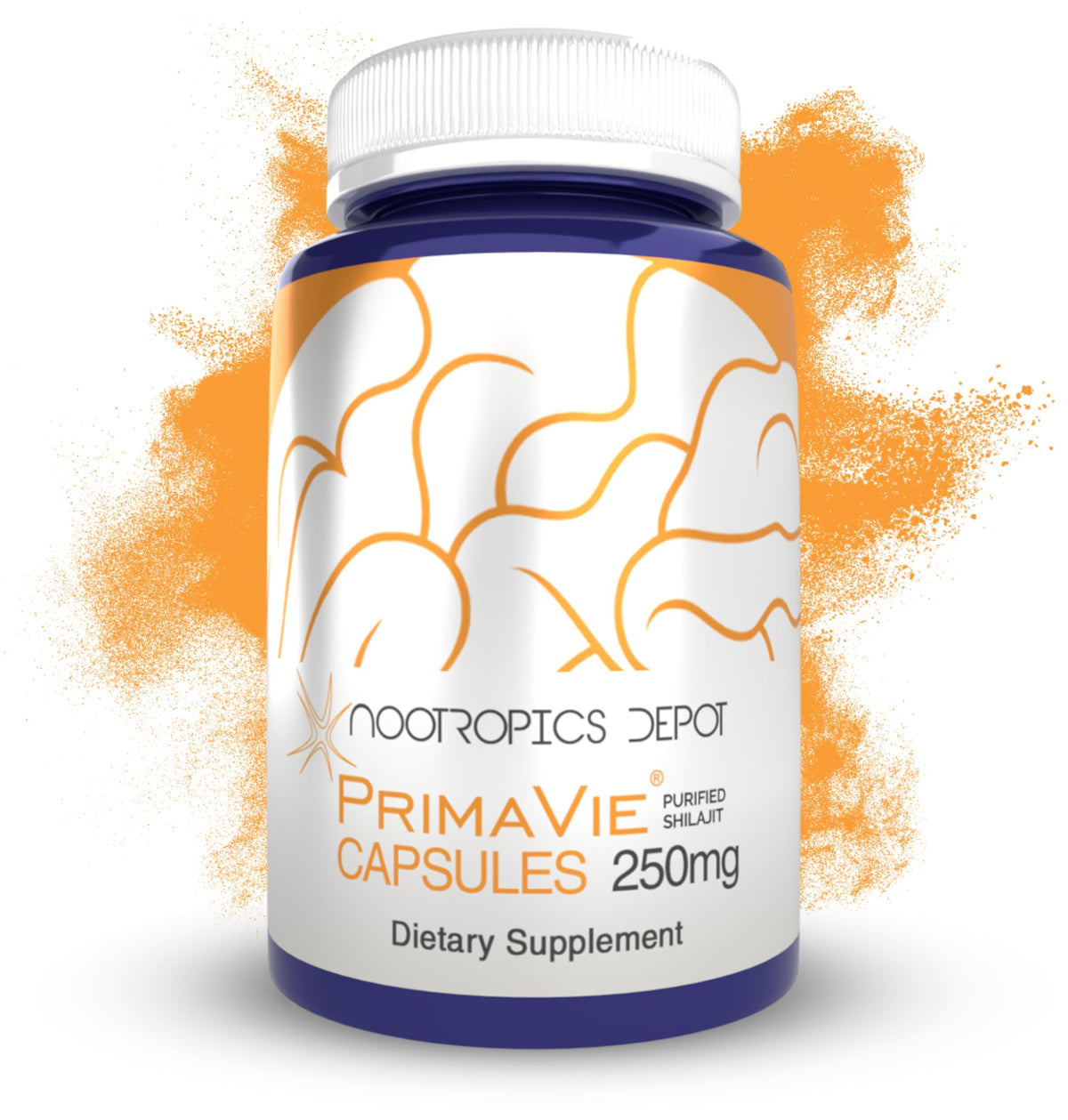 Nootropics Depot PrimaVie Shilajit capsules : énergie durable et soutien cellulaire.
