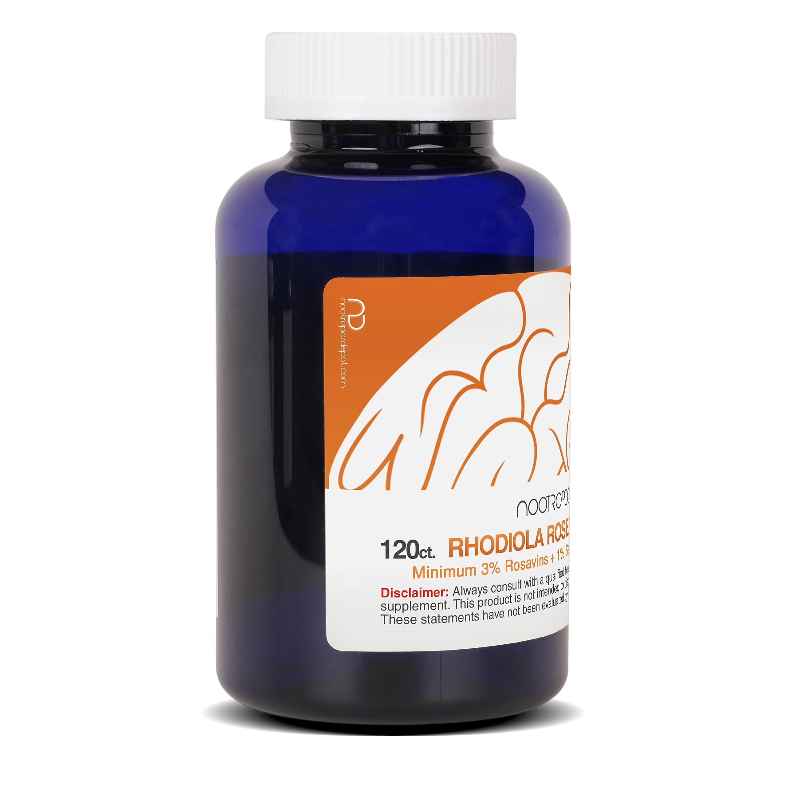 Nootropics Depot Rhodiola Rosea, gélules faciles à avaler et dosage 500 mg
