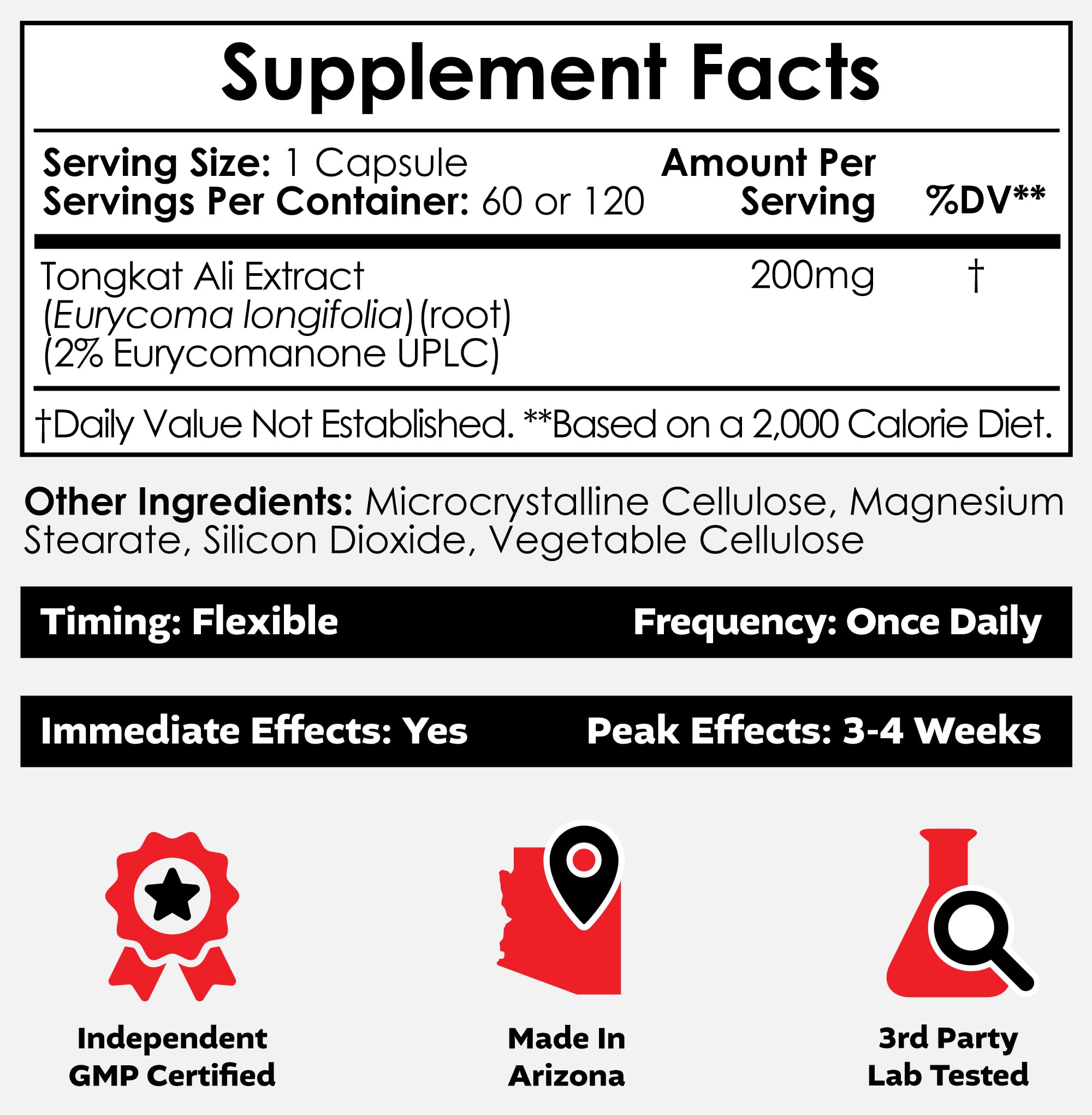 Nootropics Depot Tongkat Ali – extrait à 2% d’Eurycomanone, vitalité et concentration
