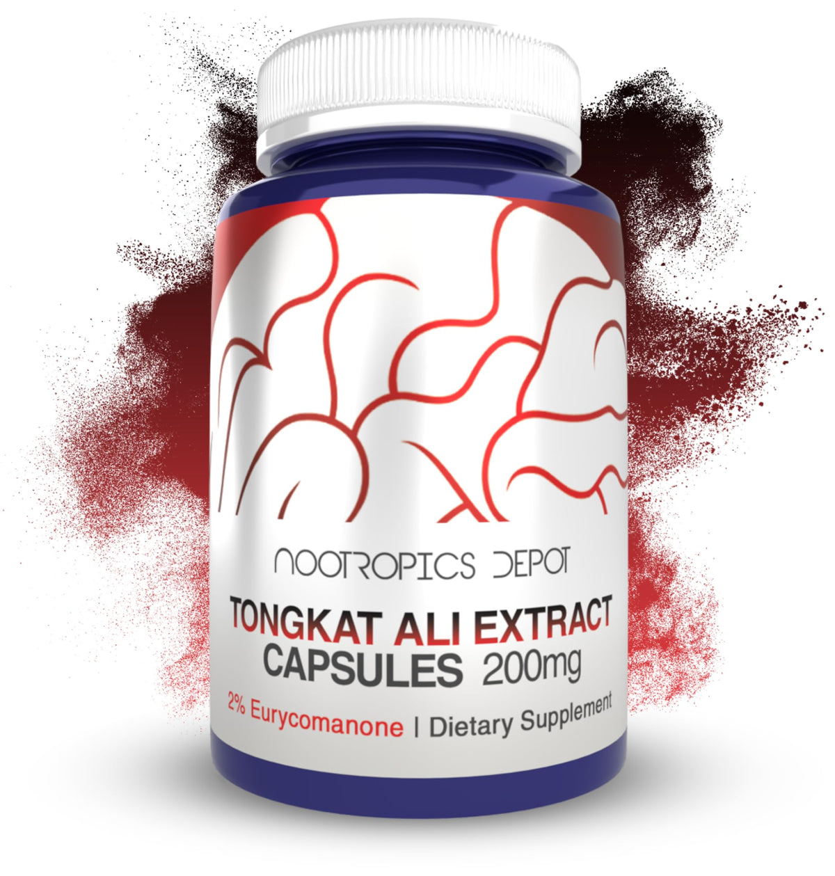 Nootropics Depot Tongkat Ali – capsules 200 mg pour énergie soutenue et endurance