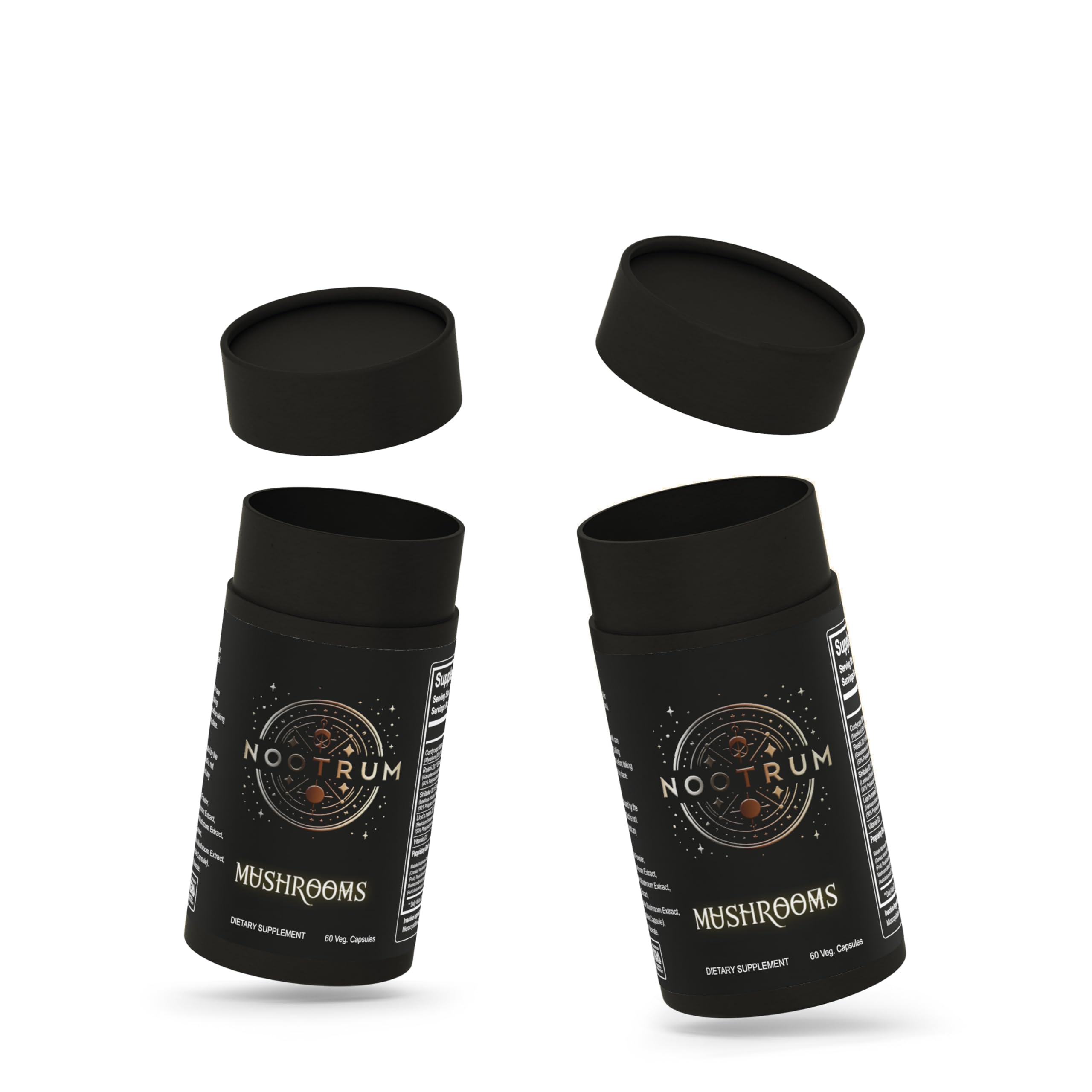 Nootrum Mushrooms — plateau de capsules pour un dosage pratique.