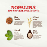 Nopalina Lin Plus gros plan: capsules faciles à prendre avec un verre d'eau.