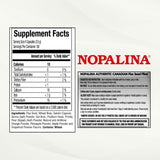 Nopalina Lin Plus tableau nutrition: informations lisibles pour comparaison.