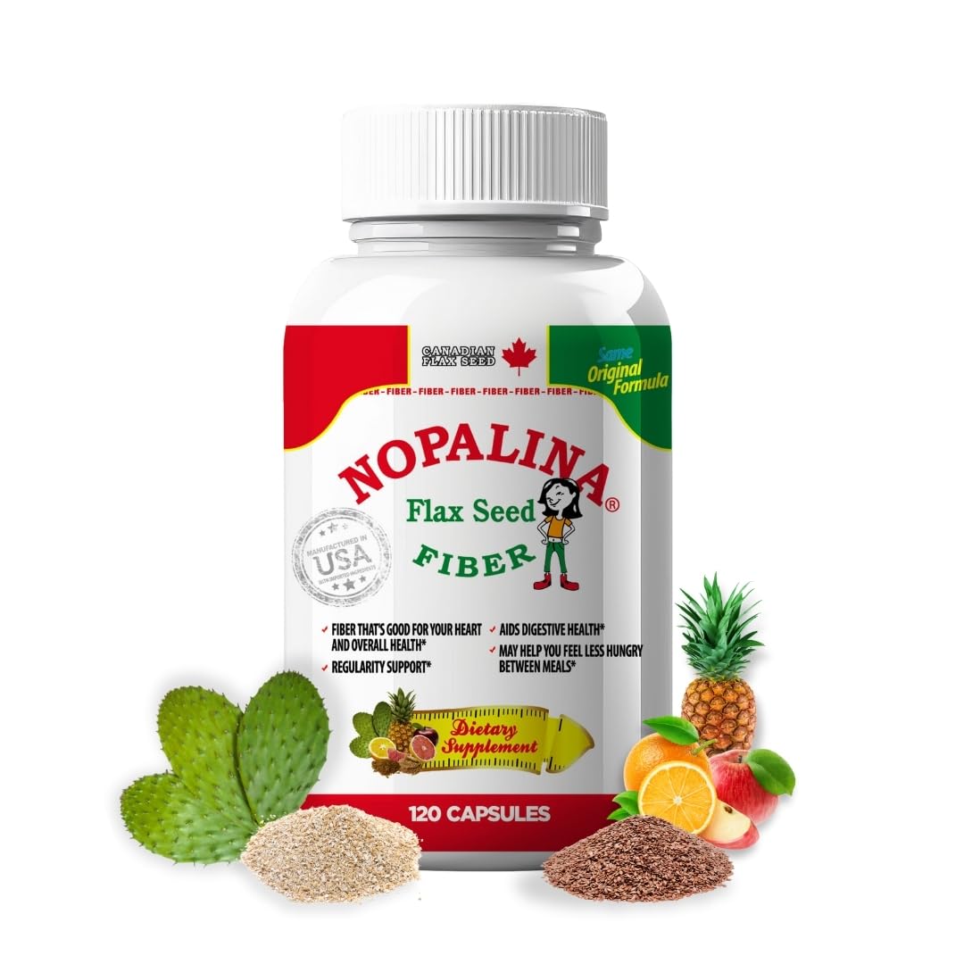 Nopalina Fibre Formule – bouteille de capsules, pratique pour soutenir la digestion au quotidien.