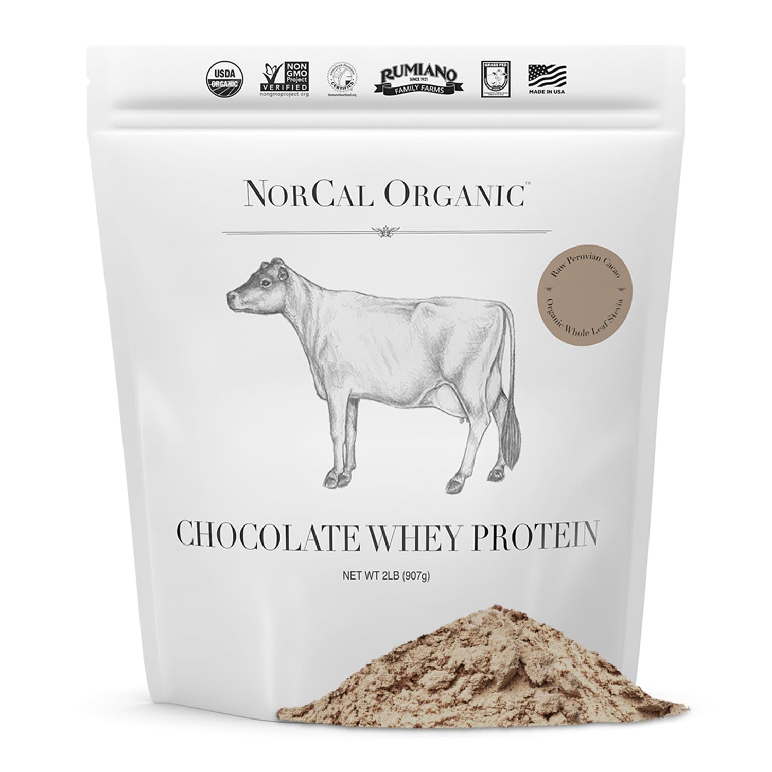 NorCal Organic protéine whey chocolat en bouteille, idéale après séance d'entraînement