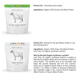 Scène pâturage avec vaches NorCal Organic, whey issue de pâturage.