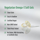 Vignette végétale sur Nordic Naturals Algae DHA, origine microalgue durable et formule végane.