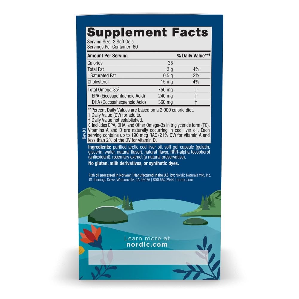 Gelules molles Nordic Naturals, 180 unités, oméga-3 EPA et DHA pour le cœur et le cerveau.