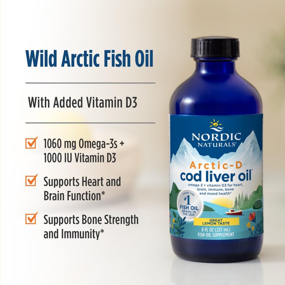 Nordic Naturals Arctic-D, portion quotidienne: dosage clair et pratique.