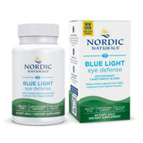 Nordic Naturals Blue Light Defense, bouteille et étiquette, soutien potentiel à la rétine.
