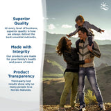 Étiquette Nordic Naturals Blue Light Defense, détails sur les bienfaits potentiels.