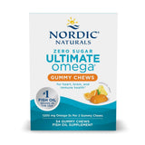 Gommes Nordic Naturals Omega Zéro Sucre, goût tropical, bouchée pratique pour routine quotidienne.