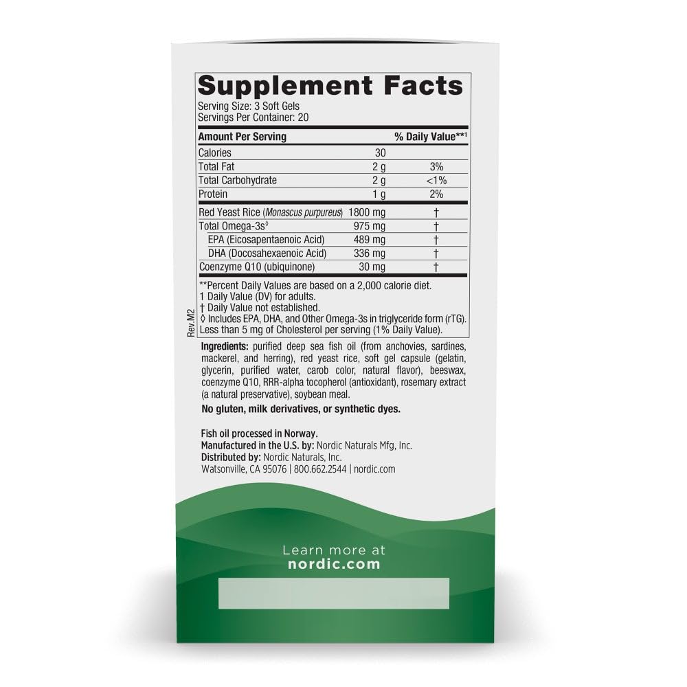 Nordic Naturals Cholesterol Support, gélules citron, goût agréable et absorption optimale.