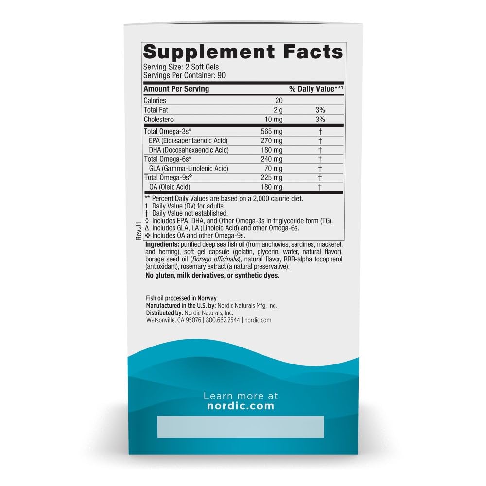 Nordic Naturals Complete Omega – gélules citron, absorption optimale.
