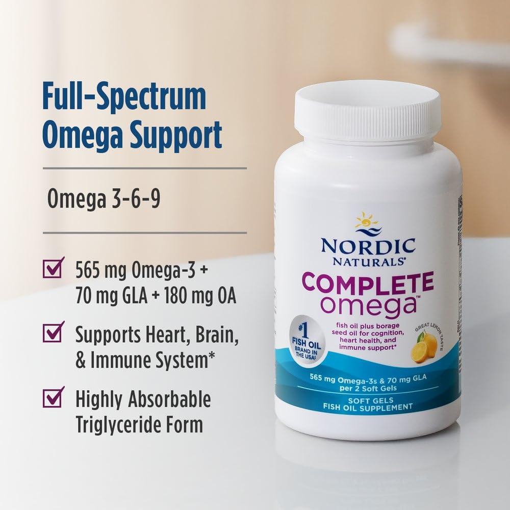 Nordic Naturals Complete Omega – tableau d'ingrédients, traçabilité et pureté.