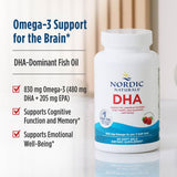 Nordic Naturals DHA emballage 90 portions — format pratique pour habitudes quotidiennes