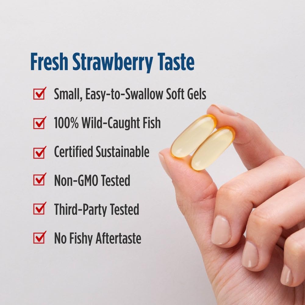 Nordic Naturals DHA gélules fraise — texture douce et ingestion facile