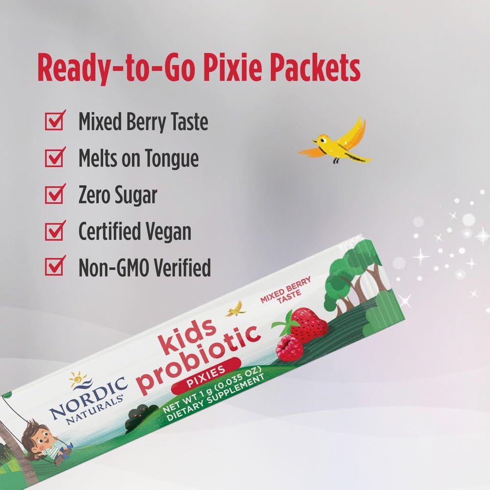 Nordic Naturals Probiotique Enfants – formulation végan et sans OGM.