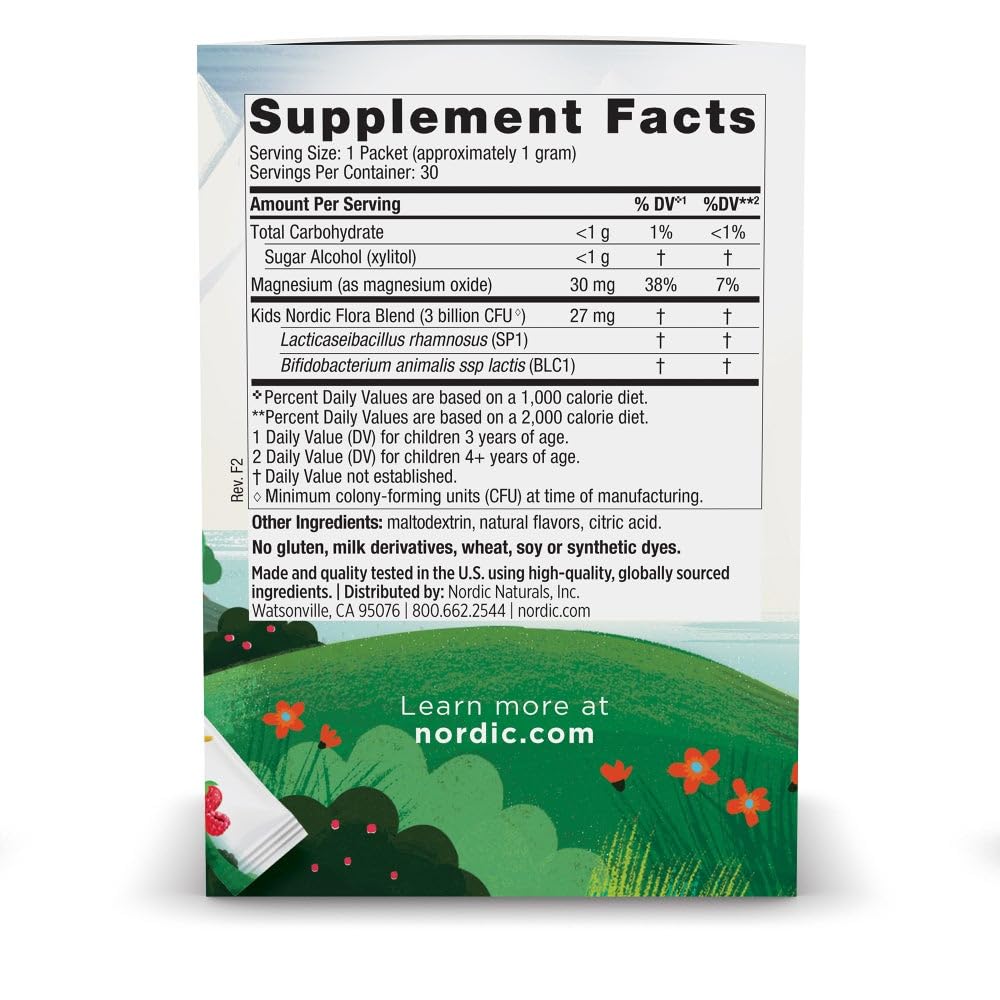 Nordic Naturals Probiotique Enfants – versement sur la langue et dégustation facile.
