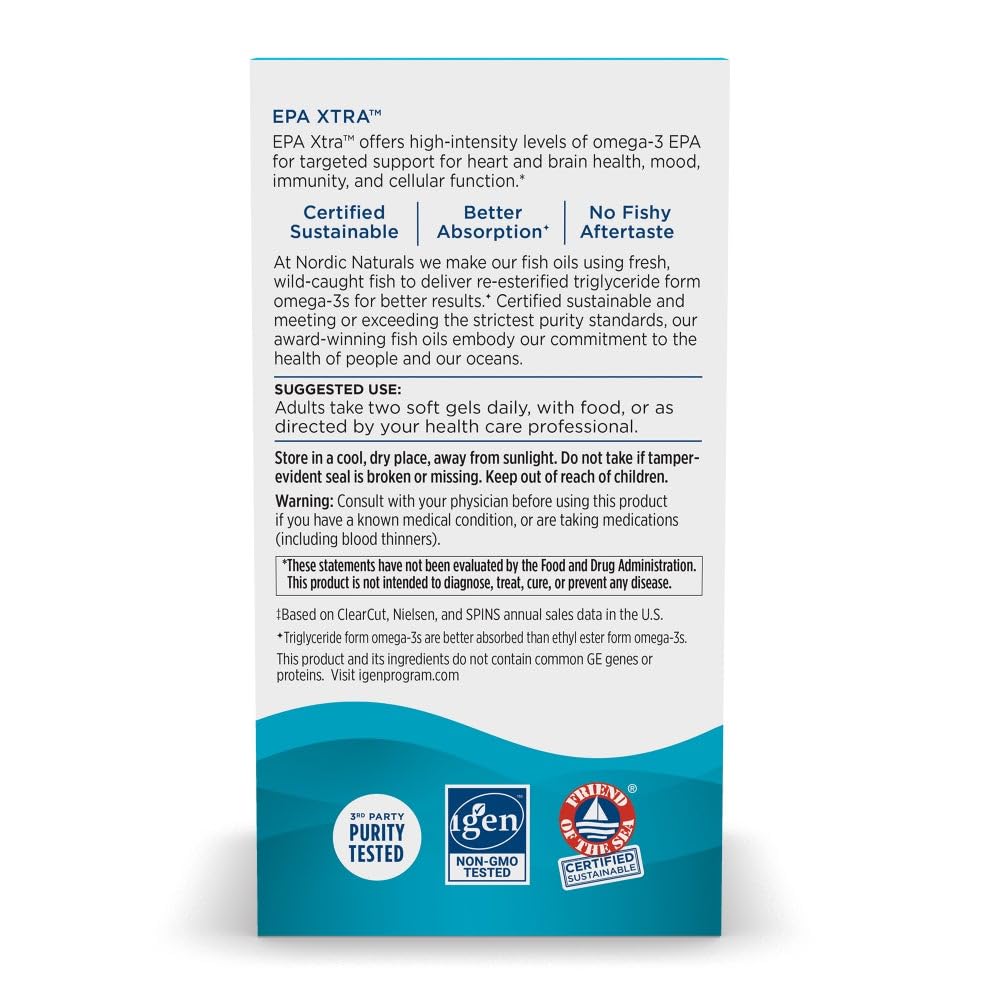Nordic Naturals EPA Xtra Lemon, gélules faciles à avaler pour le quotidien.