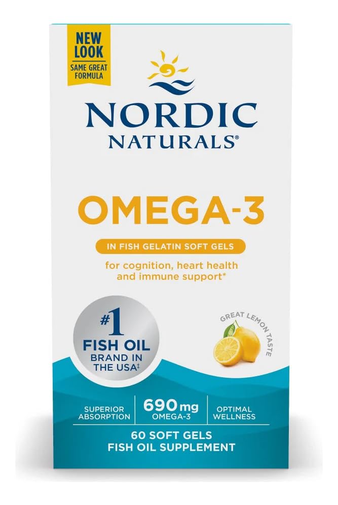 Gélules Nordic Naturals Omega-3 au citron, absorption optimale