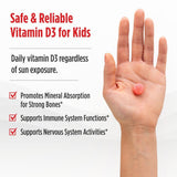 Nordic Naturals Gommes D3 enfants, emballage pratique, goût pastèque sauvage, usage quotidien