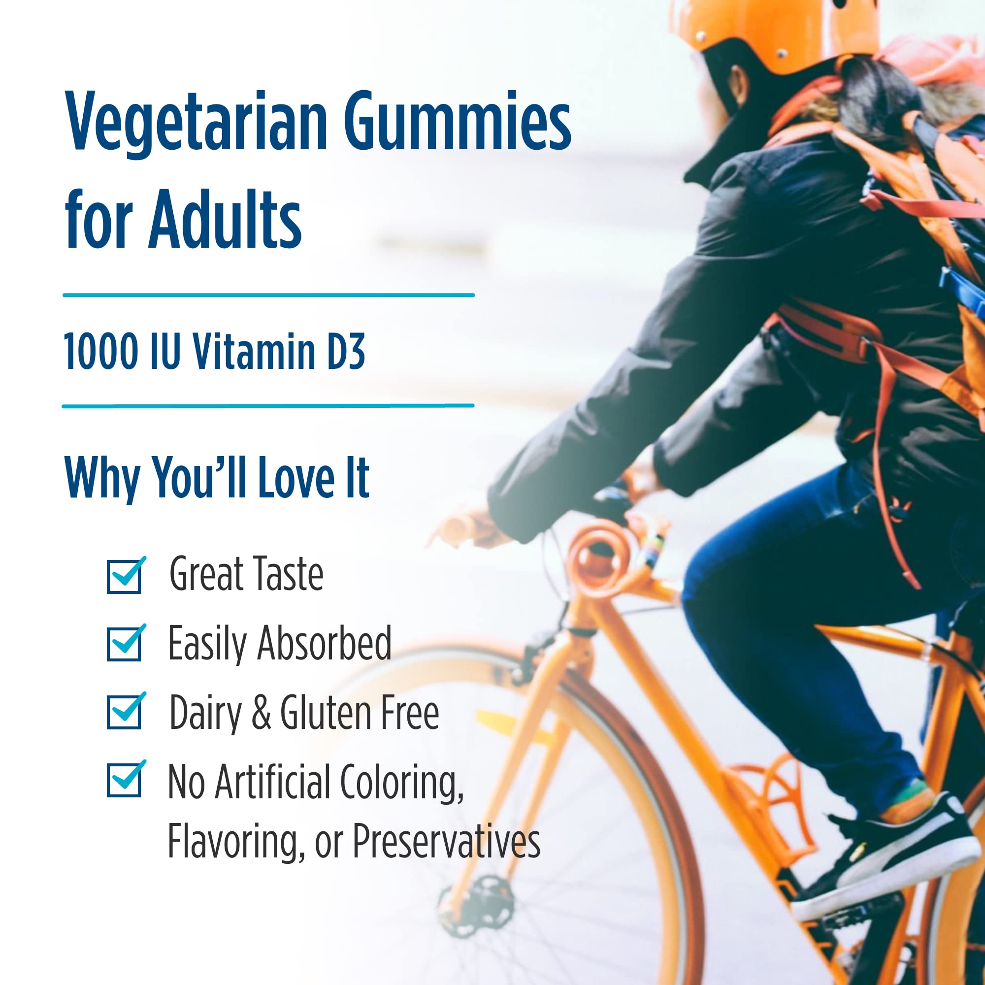 Gommes D3 Nordic Naturals sans gélatine, option végétarienne pratique.