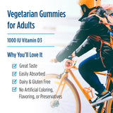 Gommes D3 Nordic Naturals sans gélatine, option végétarienne pratique.