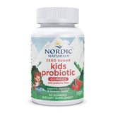 Gommes probiotiques Nordic Naturals pour enfants dans la bouteille, accessoire pratique.
