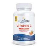 Nordic Naturals gommes vitamine C tart-tangerine en bouteille, goût agréable, soutien potentiel du système immunitaire.
