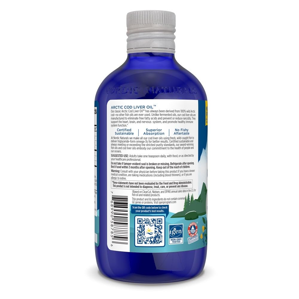 Nordic Naturals goût citron agréable, absorption améliorée grâce aux triglycérides.