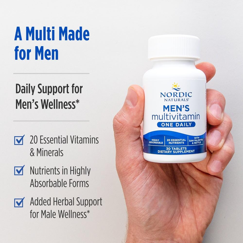 Nordic Naturals Men’s Multivitamin One Daily – pureté et fiabilité: produit testé et sans additifs artificiels.