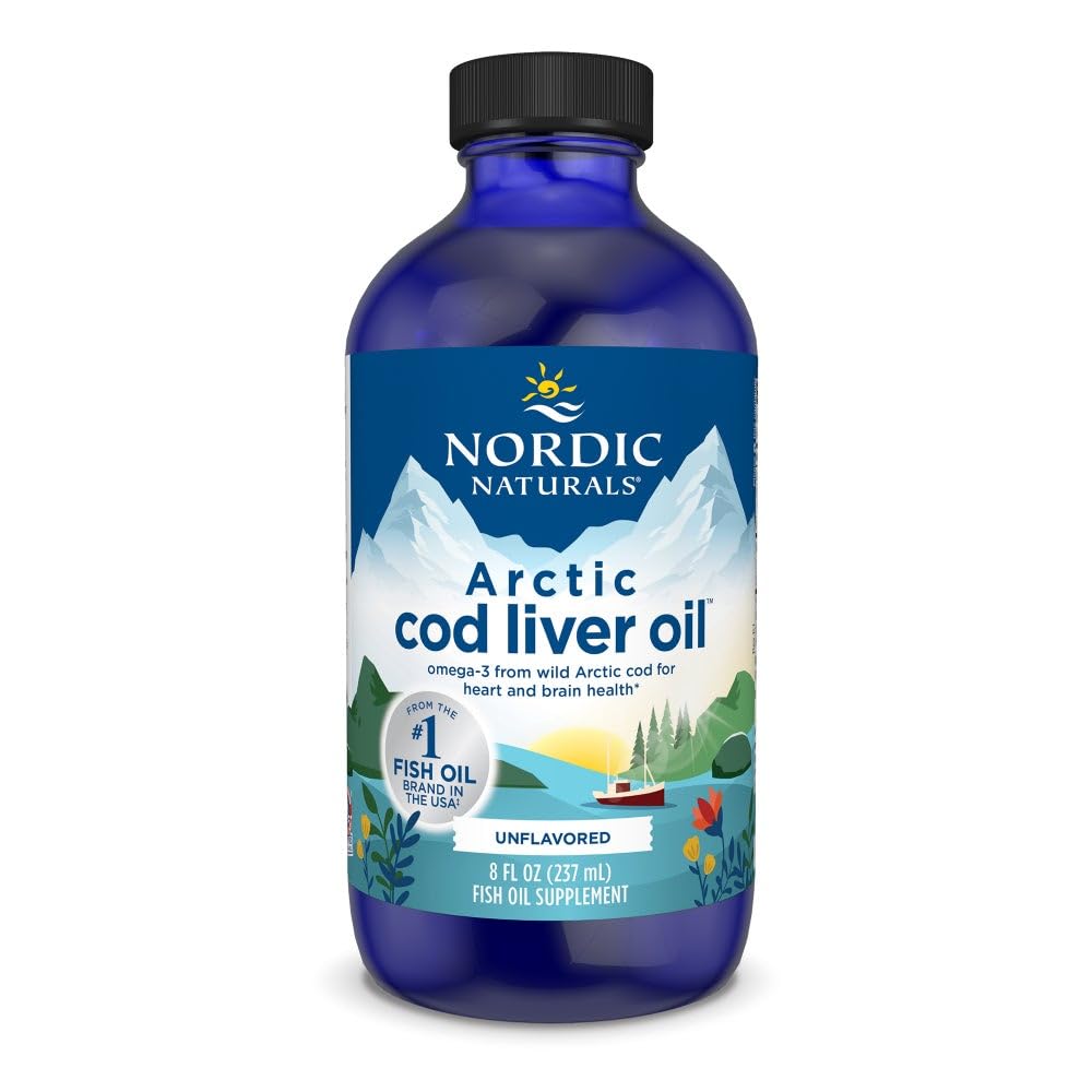 Nordic Naturals huile foie morue arctique – bouteille prête à l'emploi pour une supplémentation oméga-3