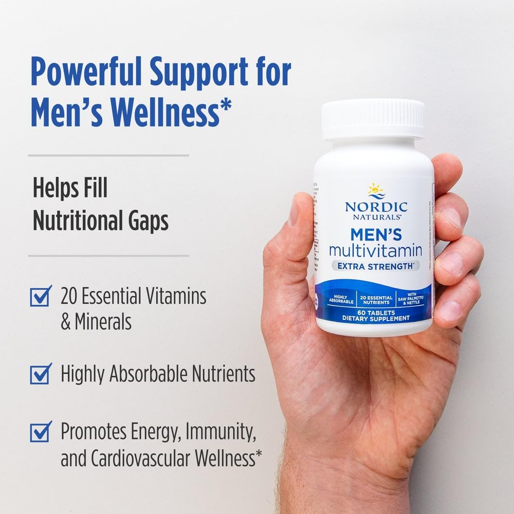 Étiquette Nordic Naturals indiquant les 20 nutriments essentiels.