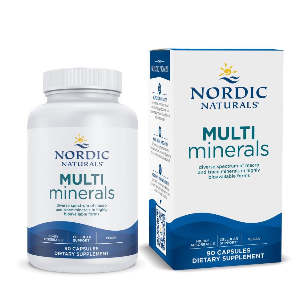 Nordic Naturals Multi Minéraux – Bouteille gélules non parfumées soutient l'équilibre nutritionnel.