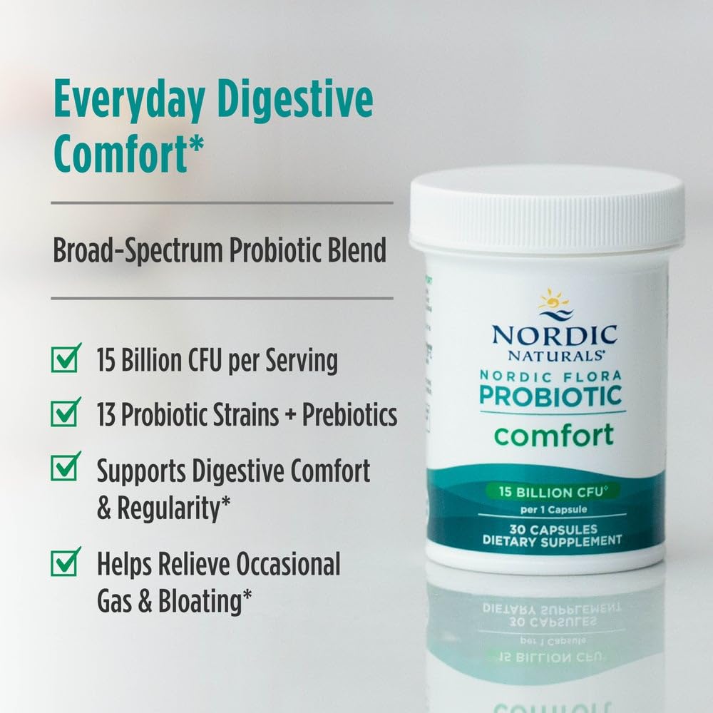Schéma sur l’engagement durable et éthique de Nordic Naturals pour Nordic Flora Probiotic Comfort.