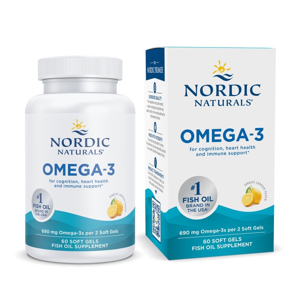 Nordic Naturals Omega-3 capsules citron, soutien potentiel pour cœur et immunité
