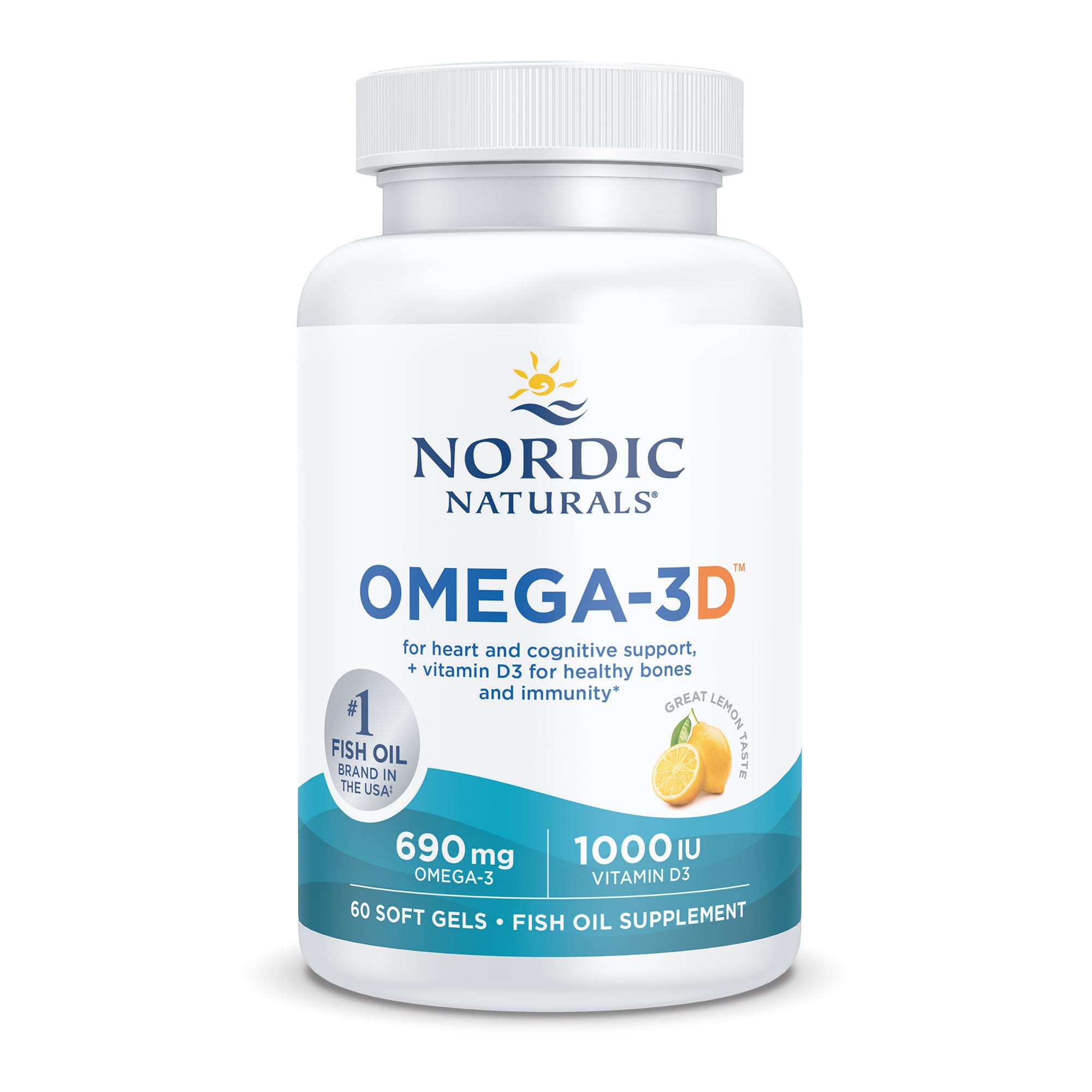 Forme triglyceride pour Nordic Naturals Omega-3D, meilleure absorption des nutriments.