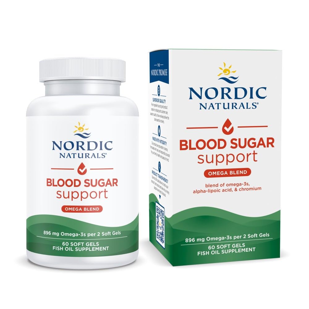 Nordic Naturals Omega Blood Sugar – flacon citron, soutien potentiel au métabolisme