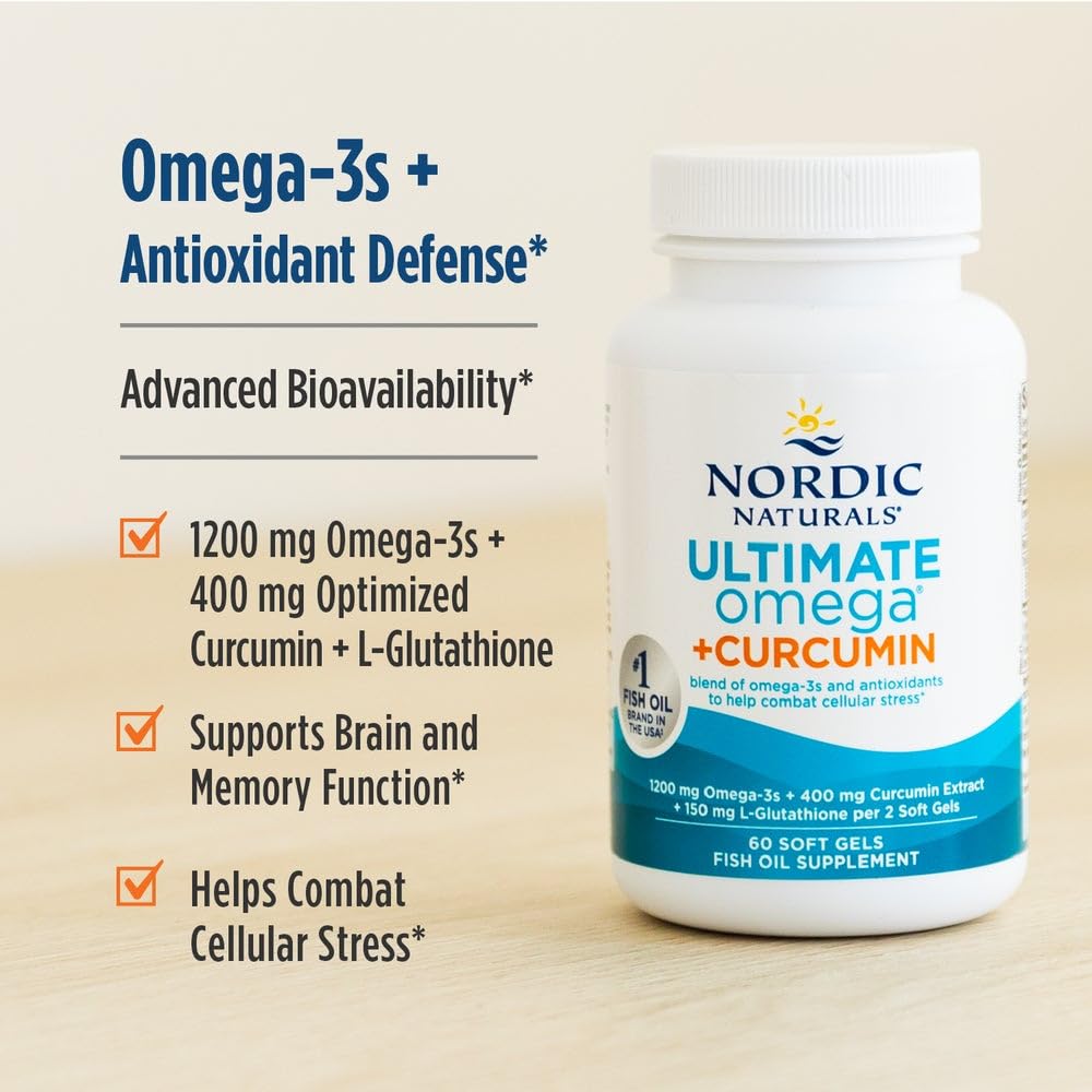 Goût citron frais de Nordic Naturals Omega Curcumine.