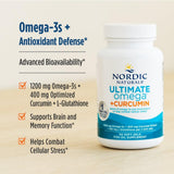 Goût citron frais de Nordic Naturals Omega Curcumine.