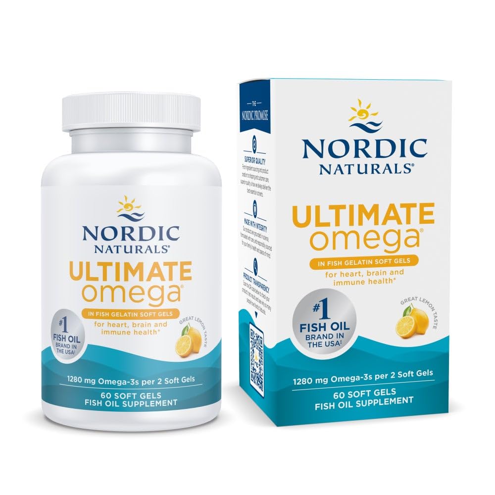 Nordic Naturals Ultimate Omega en bouteille, supplément oméga-3 pratique pour le quotidien.