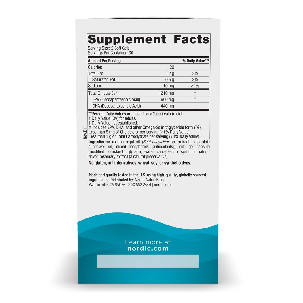 Capsules végétales Ultimate Omega, source directe d’EPA et DHA pour le cerveau.
